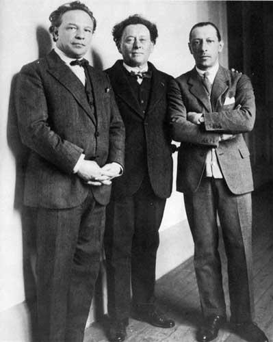 Willem Mengelberg, Igor Stravinsky et Ottorino Respighi